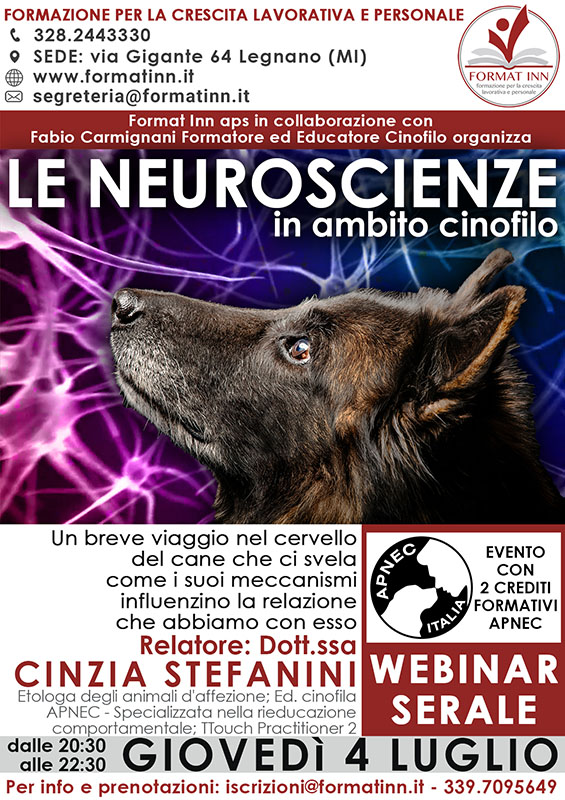 Neuroscienze in ambito cinofilo - evento online
